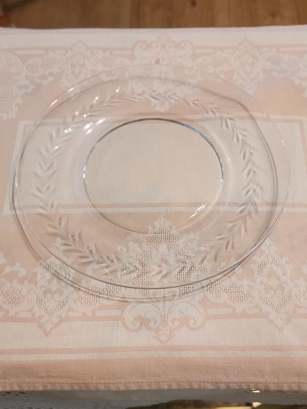 Fostoria Laurel Stem Salad Plates Clear Glass